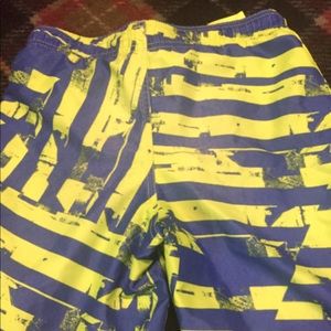 Nike Neon Green and Blue Swim Shorts